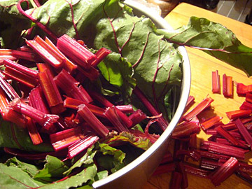 Beet greens — so beautiful.