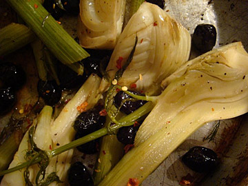 Roasted Fennel with Black Olives