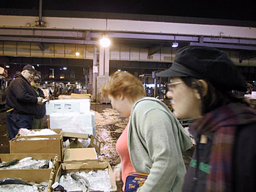 Late night at the Fulton Fish Market (RIP), when we went to load up on oysters