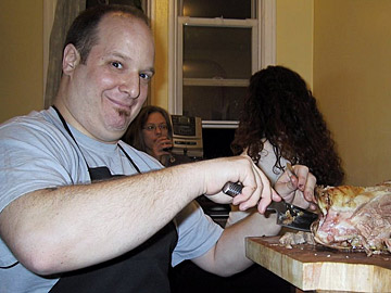 Karvin' Karl subdues yet another hunk of meat