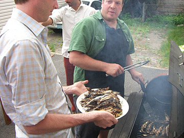 Karl serves up a mess o' hot sardines