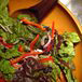 Simple green salad with red peppers and currants — see how pretty?