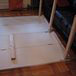 One night, SND oversold, so Peter built an extra table out of closet doors